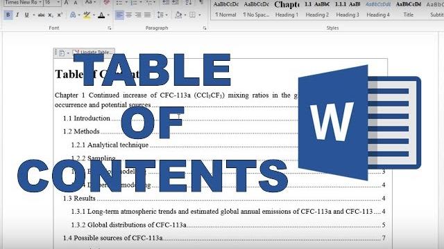 How to make a table of contents in word How to make a table of contents in word