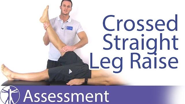 Crossed straight leg raise test | crossed over lasègue Crossed straight leg raise test | crossed over lasègue