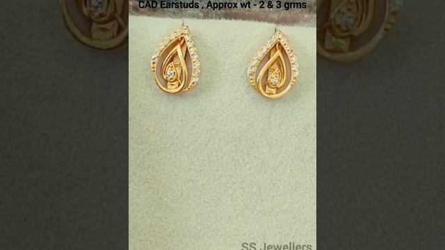Approx 2-3 gms ear tops in lite weight gold #gold #jewellery #handmade #tika #nathani #jewellery Approx 2-3 gms ear tops in lite weight gold #gold #jewellery #handmade #tika #nathani #jewellery