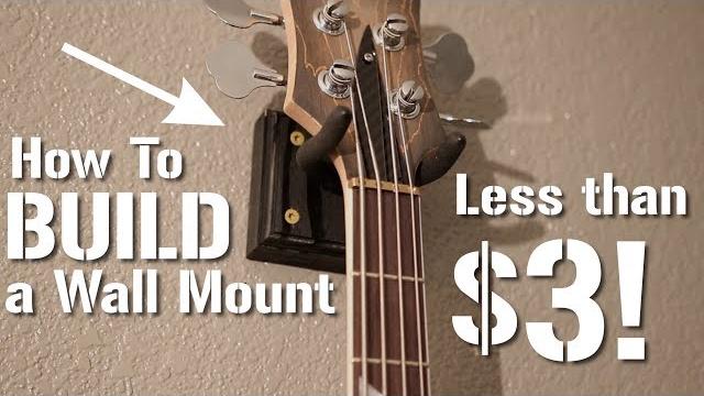 Awesome diy guitar wall mount for less than $3 Awesome diy guitar wall mount for less than $3