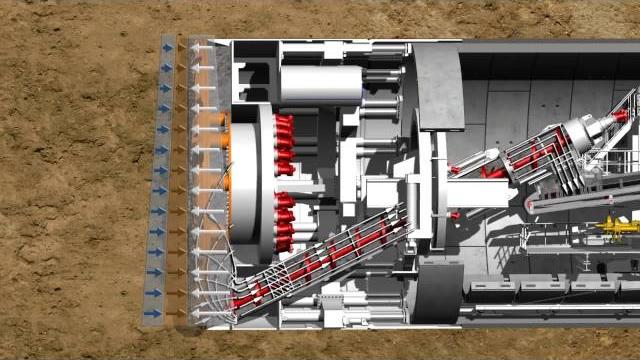Herrenknecht tunnel boring machine (tbm) animation. Herrenknecht tunnel boring machine (tbm) animation.