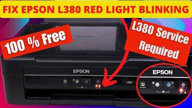 Epson l380 printer red light blinking solution Epson l380 printer red light blinking solution