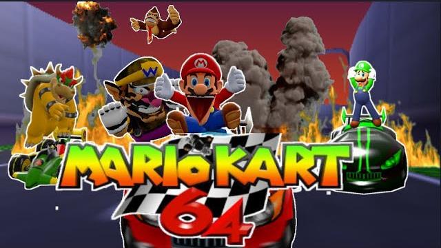 Mario plays: mario kart 64 Mario plays: mario kart 64