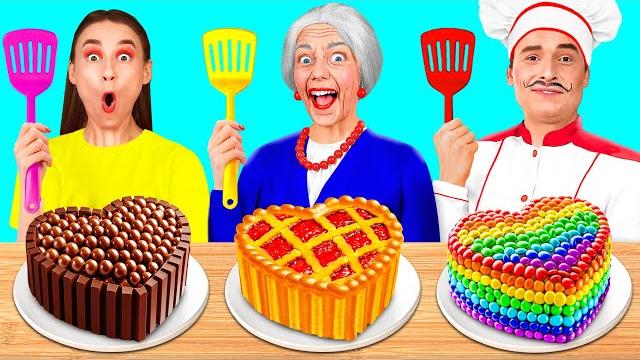 Me vs grandma cooking challenge | funny kitchen hacks by fun teen Me vs grandma cooking challenge | funny kitchen hacks by fun teen