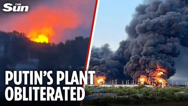 Ukraine detonates gunpowder plant supplying russian forces as huge ball of fire lights up the sky Ukraine detonates gunpowder plant supplying russian forces as huge ball of fire lights up the sky
