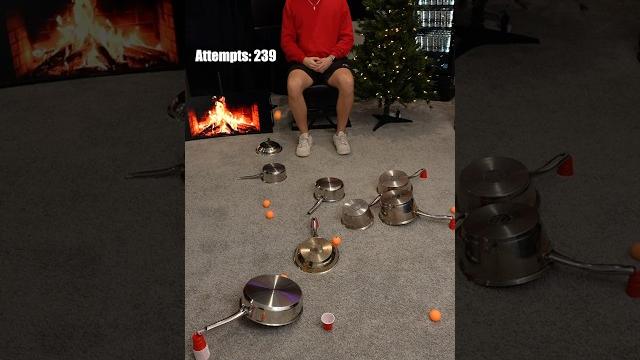 Ping pong trick shot! (deck the halls) Ping pong trick shot! (deck the halls)