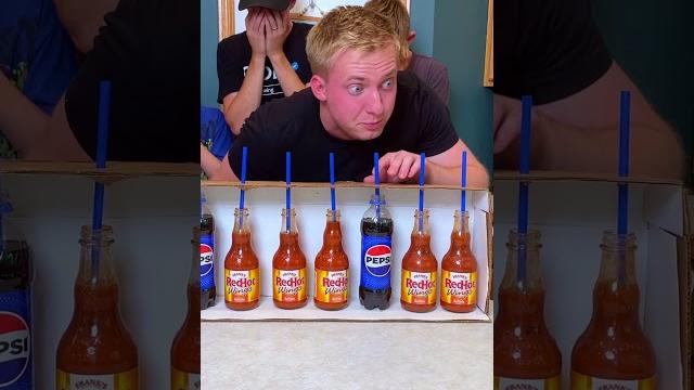 Pepsi hot sauce roulette! Pepsi hot sauce roulette!