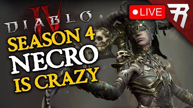 Diablo 4 season 4 necromancer gameplay livestream Diablo 4 season 4 necromancer gameplay livestream