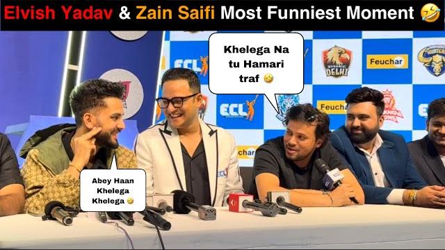 Elvish yadav & zain saifi most funniest moment during ecl season 3 || zain saifi rocked elvish shock Elvish yadav & zain saifi most funniest moment during ecl season 3 || zain saifi rocked elvish shock