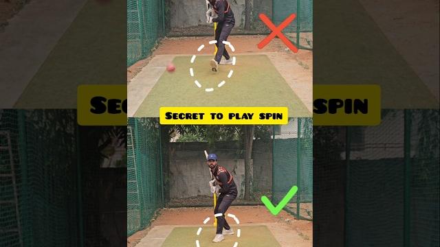 Secret to play spin #cricket #batting #thrivecricket Secret to play spin #cricket #batting #thrivecricket