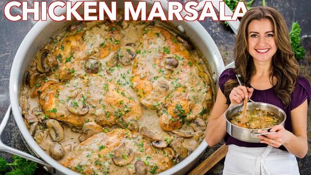 Creamy chicken marsala recipe - 30 minute dinner Creamy chicken marsala recipe - 30 minute dinner