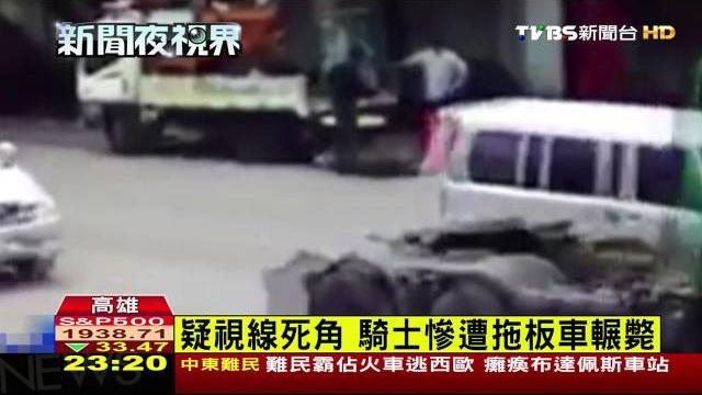 【tvbs】 疑視線死角 騎士慘遭拖板車輾斃 【tvbs】 疑視線死角 騎士慘遭拖板車輾斃