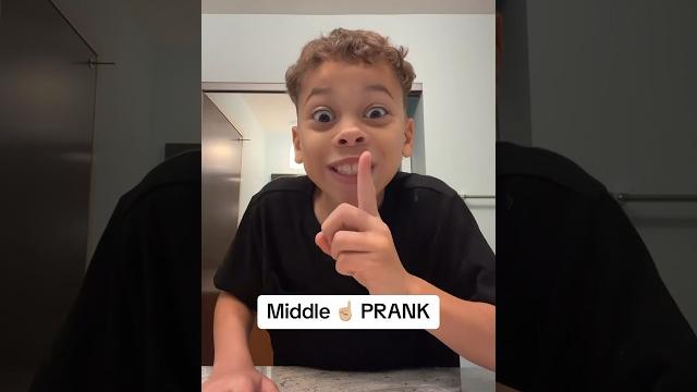 Middle prank on mom! Middle prank on mom!