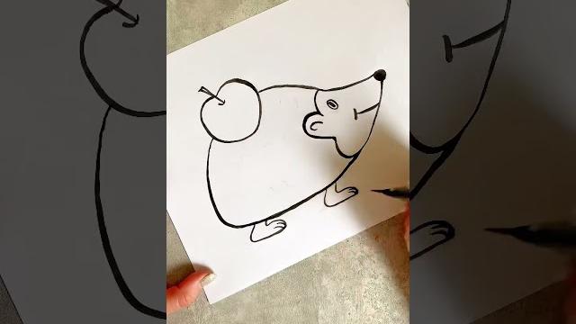 Как нарисовать ёжика для новичков #shorts #short Как нарисовать ёжика для новичков #shorts #short