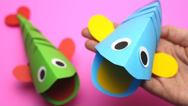 Moving paper fish | paper crafts for kids Moving paper fish | paper crafts for kids