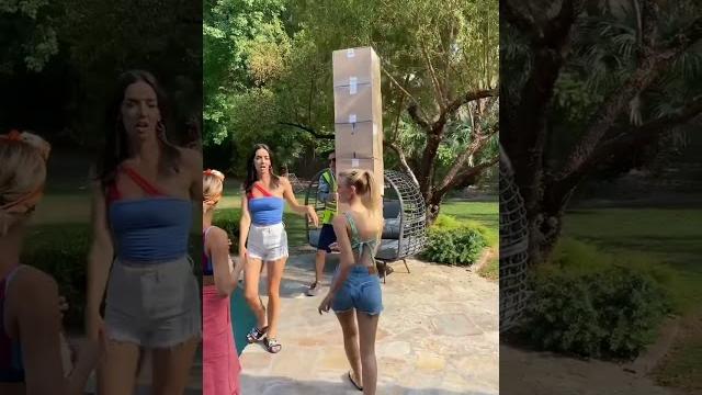 Mean girl falls in pool Mean girl falls in pool