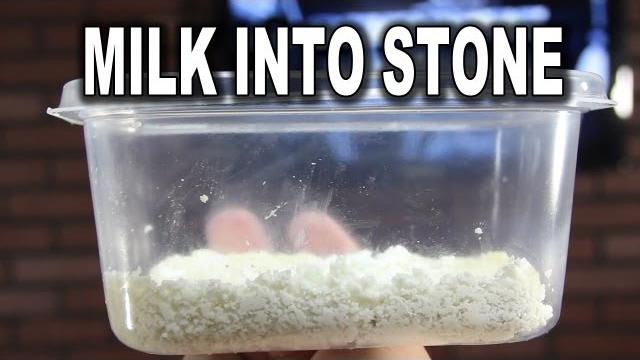 How to turn milk into stone! How to turn milk into stone!