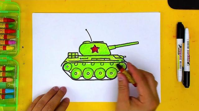 Как нарисовать танк т 34 просто для детей Как нарисовать танк т 34 просто для детей