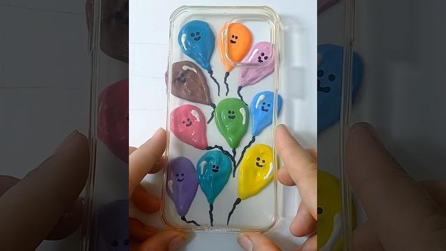 Satisfying phone case painting with balloons emoji || #painting #drawing #art #satisfying #shorts Satisfying phone case painting with balloons emoji || #painting #drawing #art #satisfying #shorts