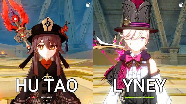 Lyney vs hu tao! pyro dps gameplay comparison! Lyney vs hu tao! pyro dps gameplay comparison!