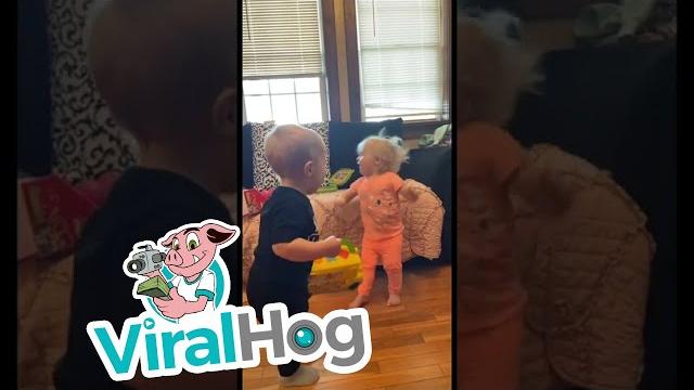 Babies fight over toys || viralhog Babies fight over toys || viralhog