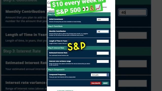 $10 every week into s&p 500 etf voo (amazing) $10 every week into s&p 500 etf voo (amazing)