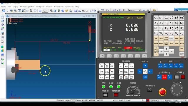 Setting workpiece coordinat system koordinat benda kerja pada simulator bubut cnc fanuc oit Setting workpiece coordinat system koordinat benda kerja pada simulator bubut cnc fanuc oit