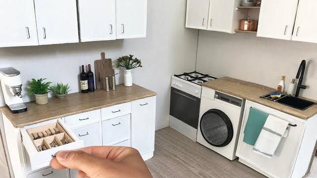Diy miniature dollhouse kitchen tutorial Diy miniature dollhouse kitchen tutorial
