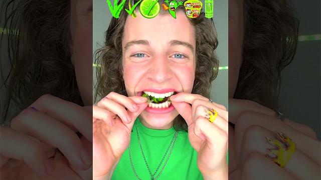 Spicy green food asmr!? Spicy green food asmr!?