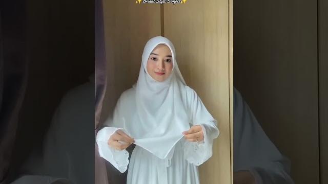 Tutorial hijab bridal style syar'i #shorts Tutorial hijab bridal style syar'i #shorts