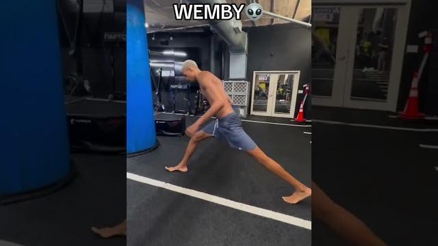 Wemby's flexibility is wild Wemby's flexibility is wild