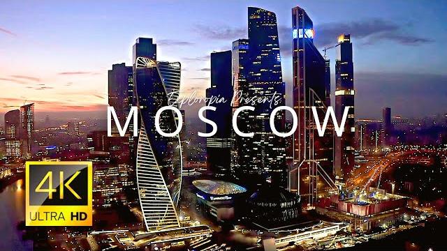 Moscow, russia in 4k ultra hd 60 fps by drone Moscow, russia in 4k ultra hd 60 fps by drone
