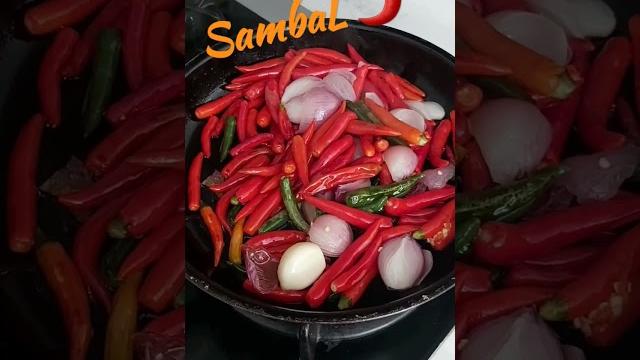 Sambal is an indonesian chilli sauce or paste,made from a mixture of chilli peppers.#shortsvideo Sambal is an indonesian chilli sauce or paste,made from a mixture of chilli peppers.#shortsvideo