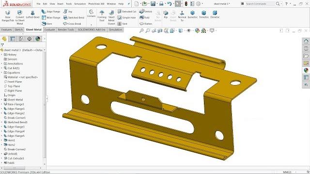 Solidworks sheet metal tutorial exercise Solidworks sheet metal tutorial exercise