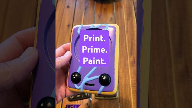 Print. primed. paint. wildberry toaster coaster. #3dart #3dprinting #arttoy #foodart #art #anycubic Print. primed. paint. wildberry toaster coaster. #3dart #3dprinting #arttoy #foodart #art #anycubic