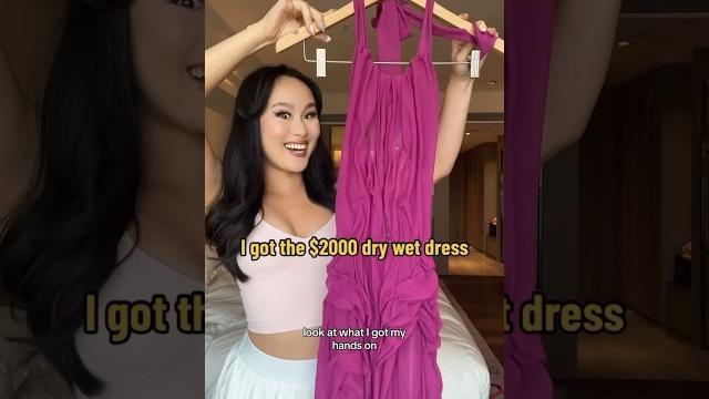 I got the $2000 dry wet dress ️ #wetlook #fashionfinds I got the $2000 dry wet dress ️ #wetlook #fashionfinds