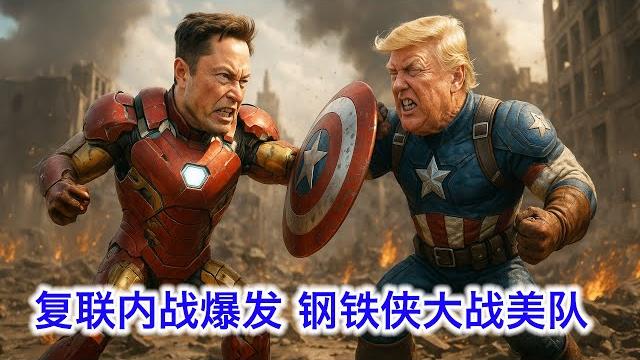 复联内战真人版,钢铁侠马斯克大战美国队长川普。这还让不让人好好度假了 复联内战真人版,钢铁侠马斯克大战美国队长川普。这还让不让人好好度假了