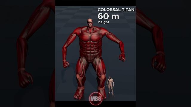 Size of the titans from attack on titan Size of the titans from attack on titan