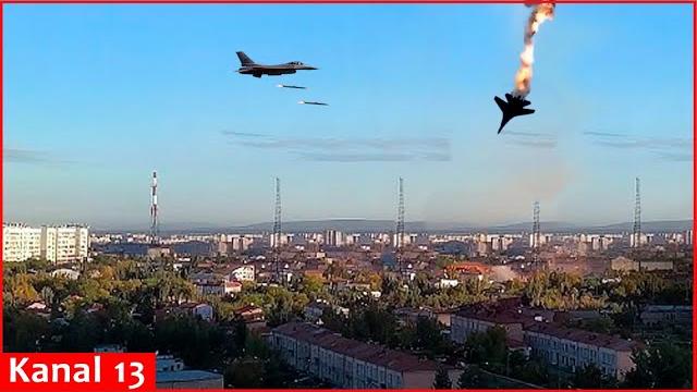 For first time in history of war, western f-16 ambushed and shot down russian su-35 aircraft in air For first time in history of war, western f-16 ambushed and shot down russian su-35 aircraft in air