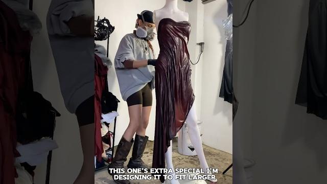 Making a wet look dress that stays permanently #fashiontrends #diyfashion #fyp #smallbusiness Making a wet look dress that stays permanently #fashiontrends #diyfashion #fyp #smallbusiness