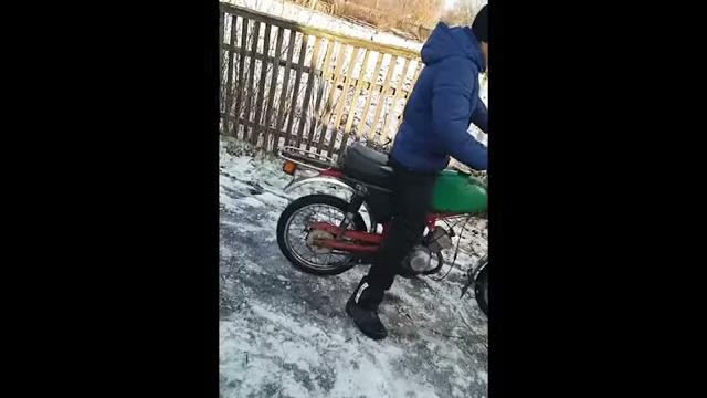 Мопед карпаты. (проба зимой) Мопед карпаты. (проба зимой)