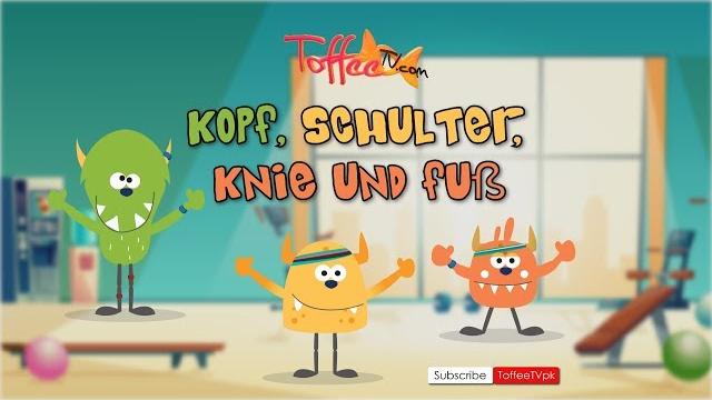 Kopf, schulter, knie and fuß | monster mash | german poem for children | kids poem | toffee tv Kopf, schulter, knie and fuß | monster mash | german poem for children | kids poem | toffee tv