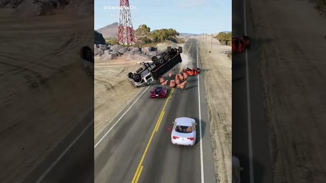 Realistic highway car crashes #689 Realistic highway car crashes #689