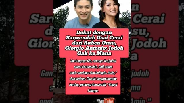 Dekat dengan sarwendah usai cerai dari ruben onsu, giorgio antonio: jodoh gak ke mana#rubenonsu Dekat dengan sarwendah usai cerai dari ruben onsu, giorgio antonio: jodoh gak ke mana#rubenonsu