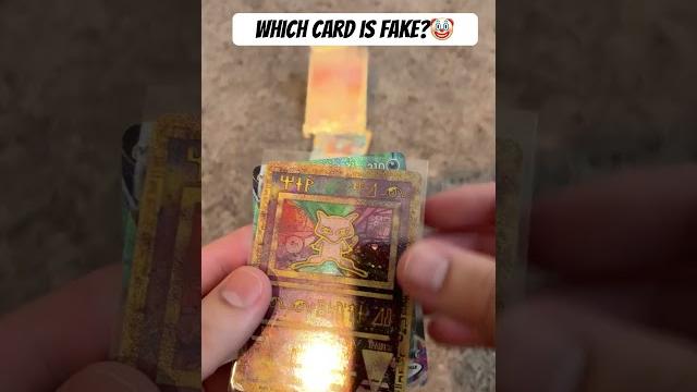 Which card is fake? #pokemonchannel #pokemon #mewtwo #pokemoncards #pokemontcg #charizard #mew Which card is fake? #pokemonchannel #pokemon #mewtwo #pokemoncards #pokemontcg #charizard #mew
