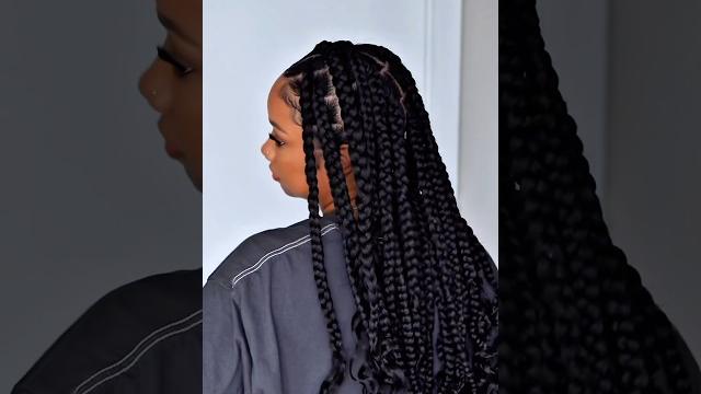 Easy jumbo box braids on fine natural hair Easy jumbo box braids on fine natural hair