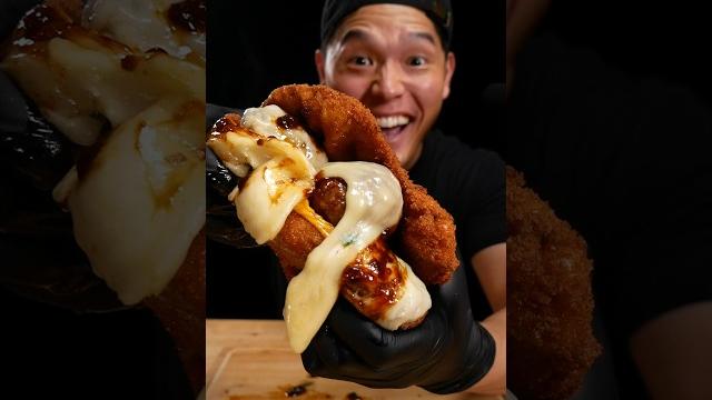 Fried chicken sandwich with meat ball Fried chicken sandwich with meat ball
