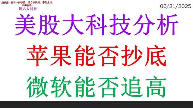 美股大科技分析,苹果能否抄底,微软能否追高 美股大科技分析,苹果能否抄底,微软能否追高
