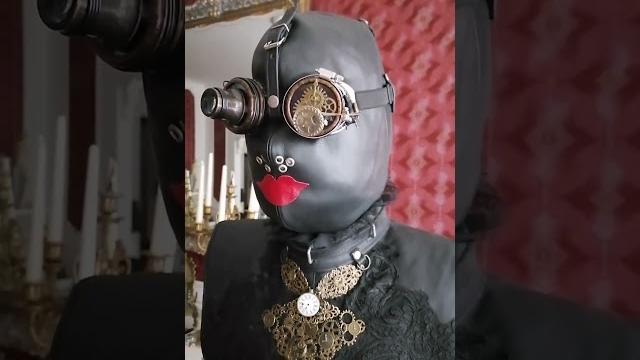 Selfbondage bizarre fetisch crossdressingmode bizarrartcouture lederkopfmaske kunstkleider steampunk Selfbondage bizarre fetisch crossdressingmode bizarrartcouture lederkopfmaske kunstkleider steampunk