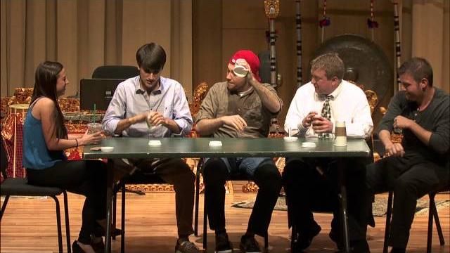 Fun music with cups, coffee break Fun music with cups, coffee break